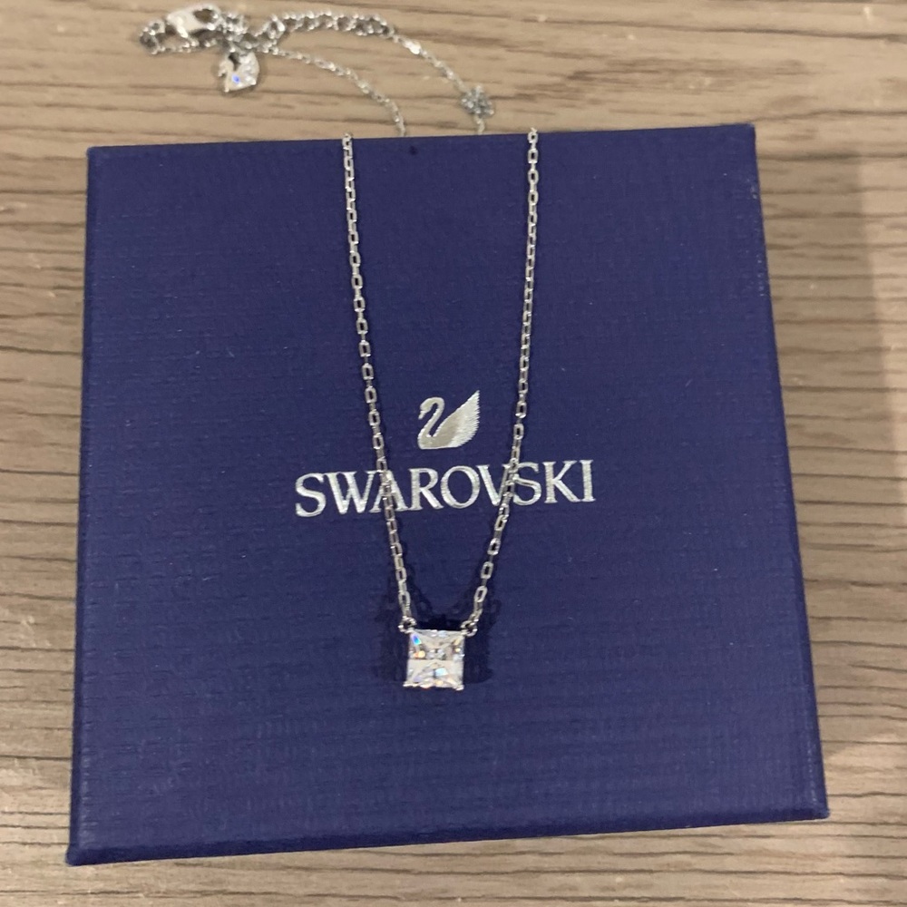 Swarovski Silver Crystal Pendant Necklace